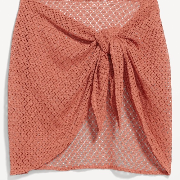 NWT OLD NAVY Crochet Sarong Swim Skirt Color: Amberglow - Picture 1 of 8